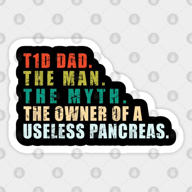 T1D Dad Diabetes awareness Sticker by mohazain